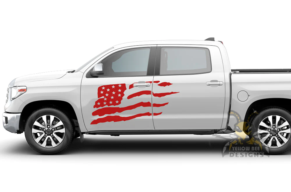USA Side Graphics Vinyl Decal Compatible with Toyota Tundra - Image 4