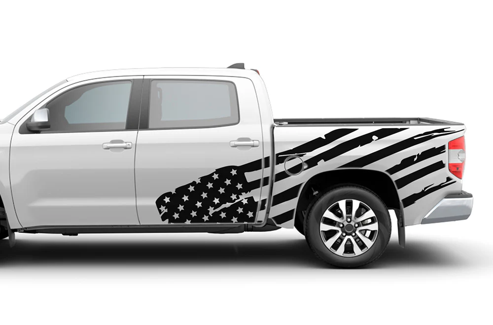 USA Side Graphics Vinyl Decals Compatible with Toyota Tundra
