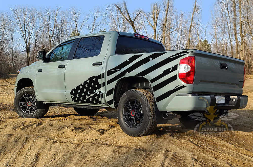 USA Side Graphics Vinyl Decals Compatible with Toyota Tundra - Image 3