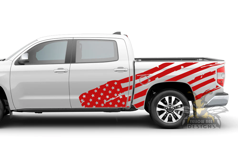 USA Side Graphics Vinyl Decals Compatible with Toyota Tundra - Image 4