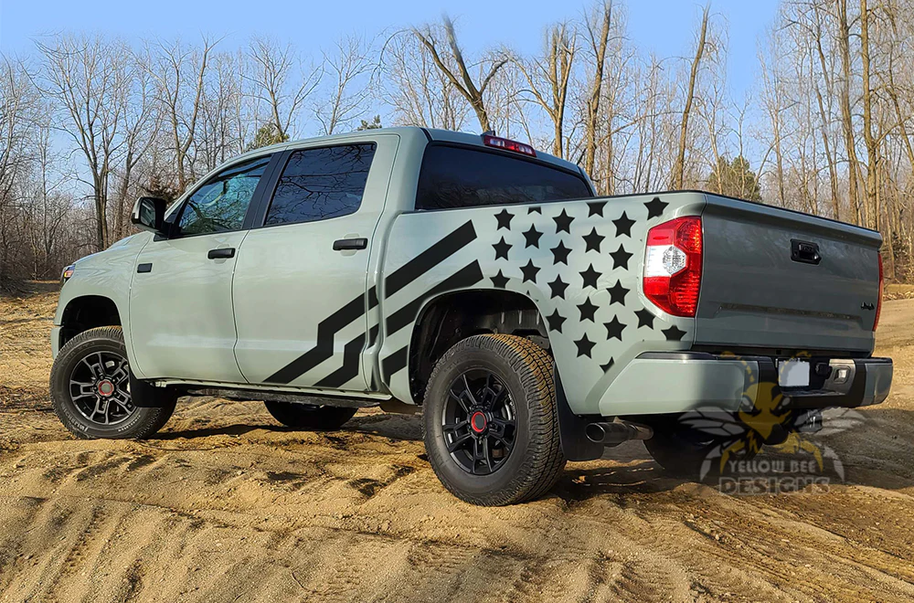 USA Side Stripes Graphics Vinyl Decals Compatible with Toyota Tundra - Image 4