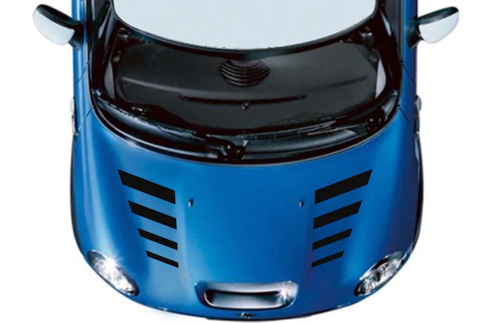 Vent Hood Stripes Graphics Vinyl Decal Compatible with Mini Cooper
