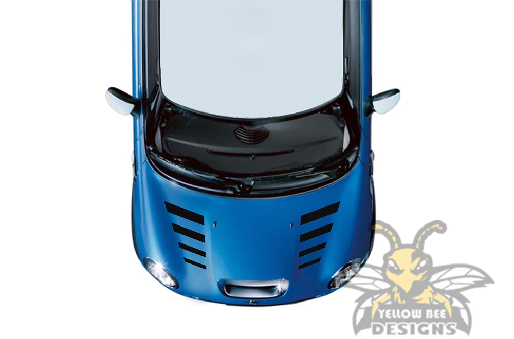 Vent Hood Stripes Graphics Vinyl Decal Compatible with Mini Cooper - Image 2