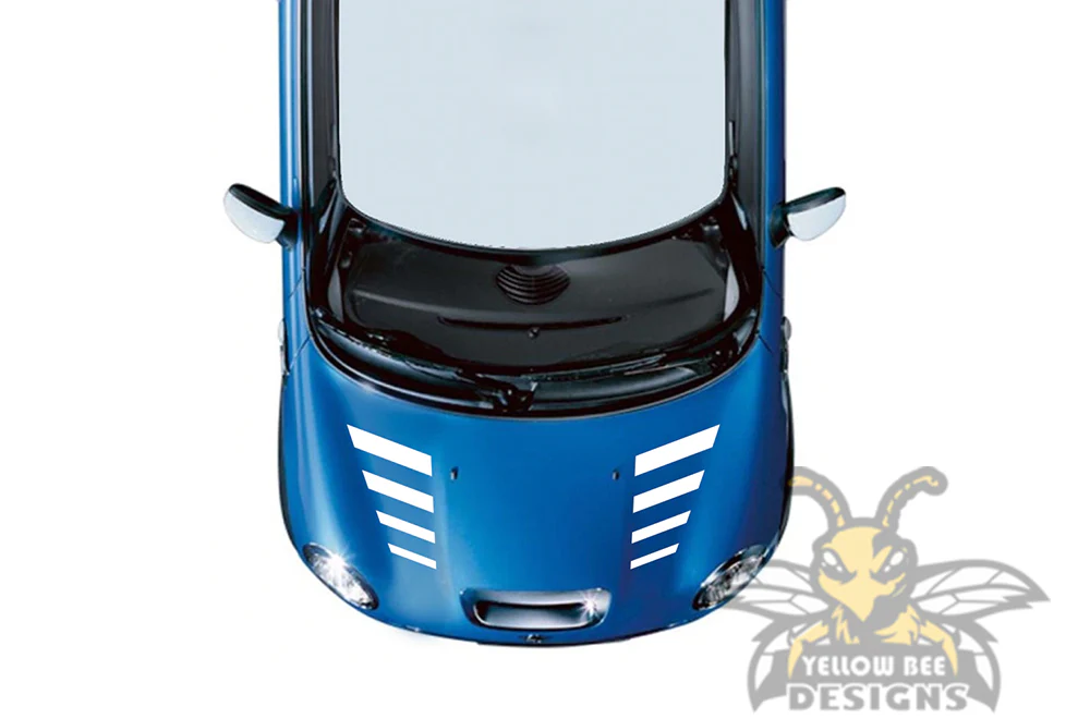 Vent Hood Stripes Graphics Vinyl Decal Compatible with Mini Cooper - Image 3