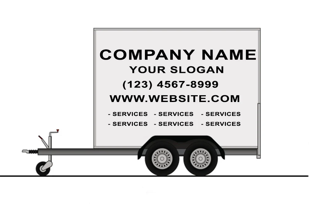 Vinyl Lettering, Graphics, Decals For 5' x 8' Enclosed Trailer - Image 4