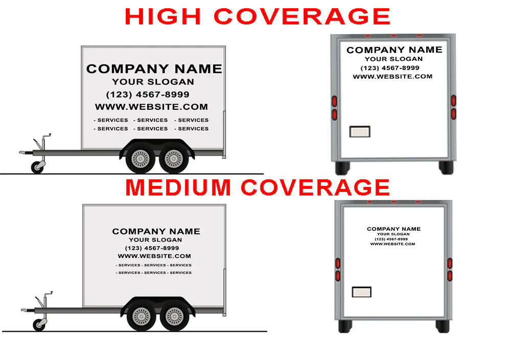 Vinyl Lettering, Graphics, Decals For 5' x 8' Enclosed Trailer - Image 6