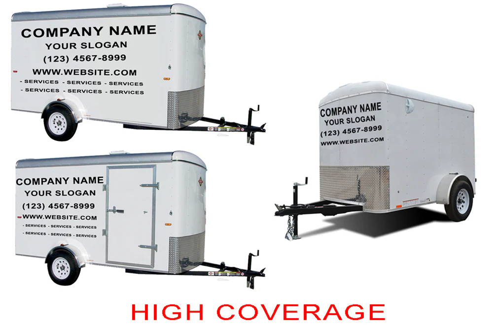 Vinyl Lettering, Graphics, Decals For 6' x 12' Enclosed Trailer - Image 2
