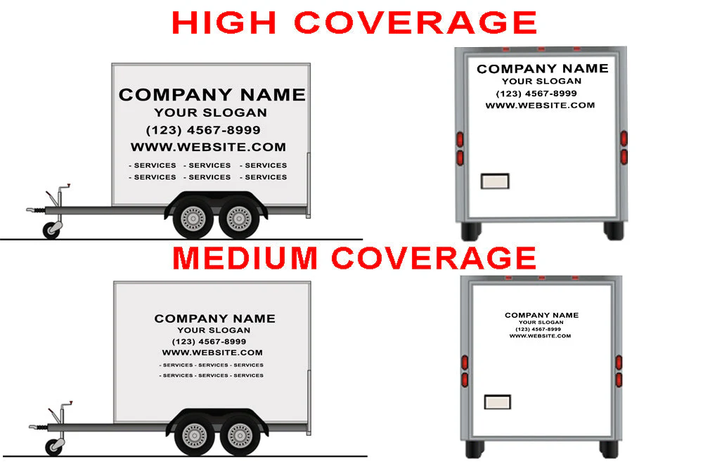 Vinyl Lettering, Graphics, Decals For 6' x 12' Enclosed Trailer - Image 6