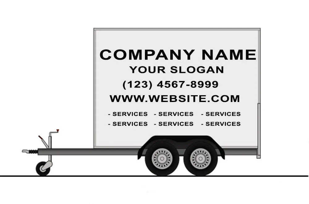 Vinyl Lettering, Graphics, Decals For 7' x 14' Enclosed Trailer - Image 4
