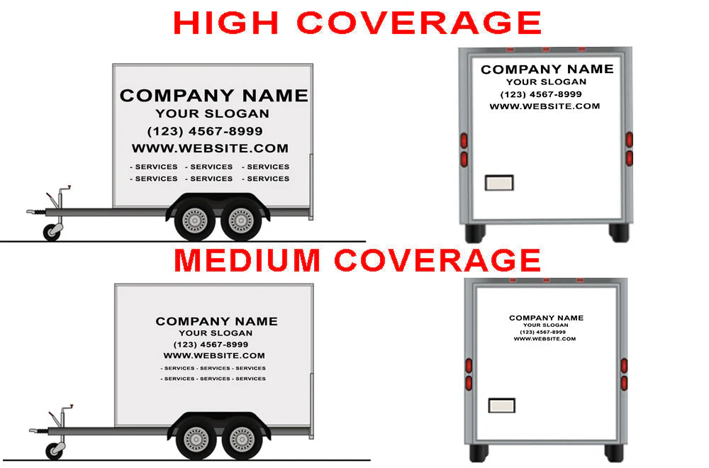 Vinyl Lettering, Graphics, Decals For 7' x 14' Enclosed Trailer - Image 6