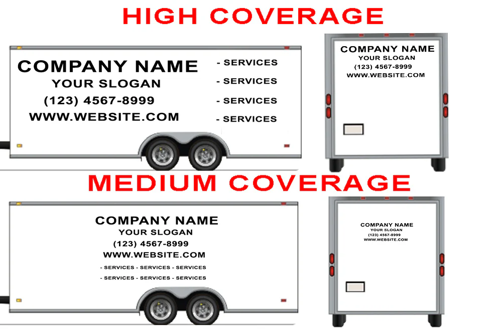Vinyl Lettering, Graphics, Decals For 7' x 16' Enclosed Trailer - Image 5