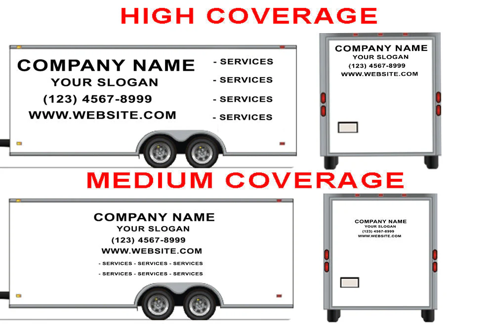 Vinyl Lettering, Graphics, Decals For 7' x 20' Enclosed Trailer - Image 5