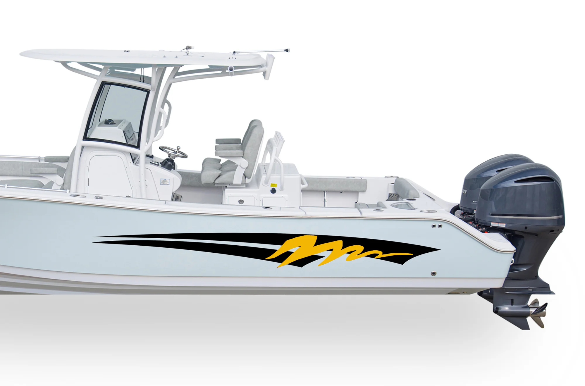 Wave Warden Stripes Decals and Graphics for Center Console Boats - Image 5