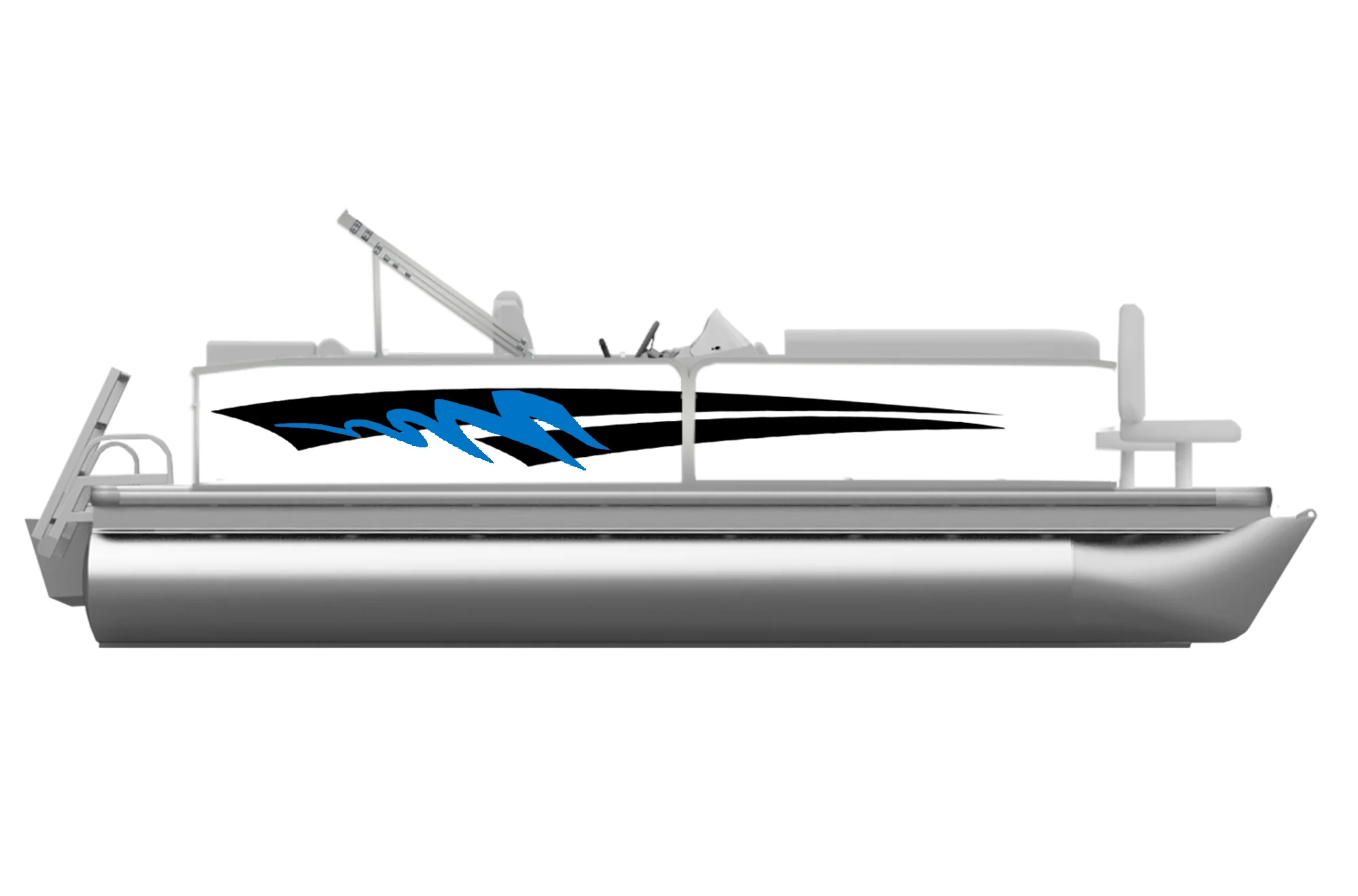 Wave Warden Stripes Decals and Graphics for Pontoon Boats - Image 3