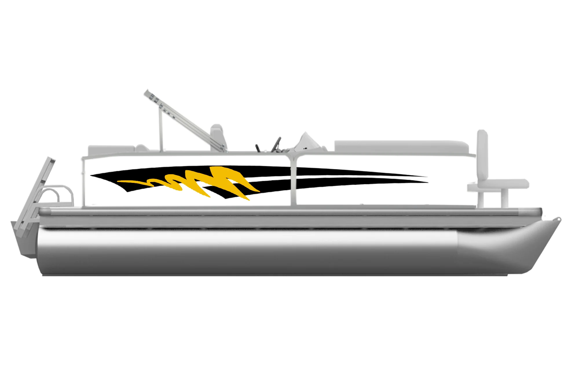 Wave Warden Stripes Decals and Graphics for Pontoon Boats - Image 4