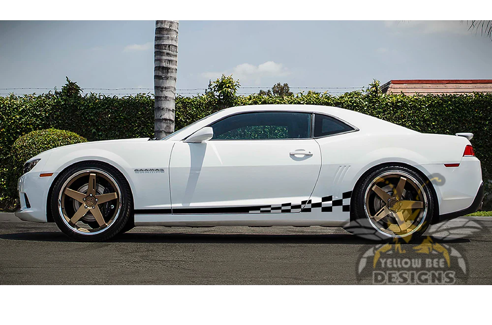 Wavy Side Stripes Graphics Vinyl Decals Compatible with Chevrolet Camaro - Image 2