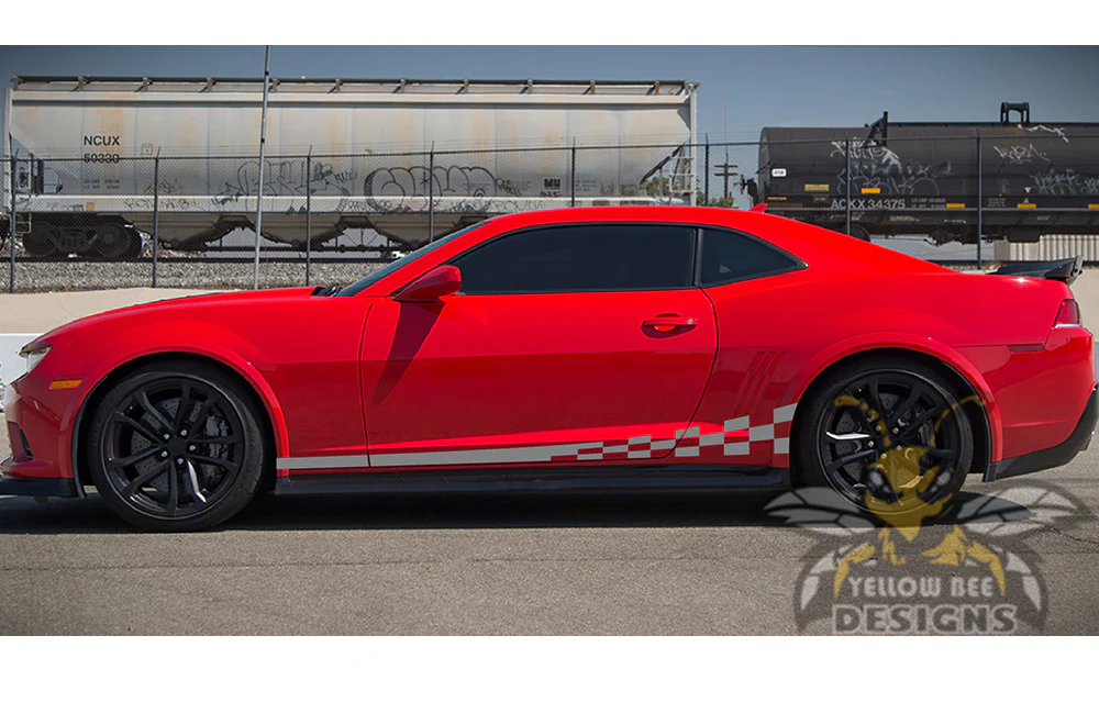 Wavy Side Stripes Graphics Vinyl Decals Compatible with Chevrolet Camaro - Image 3