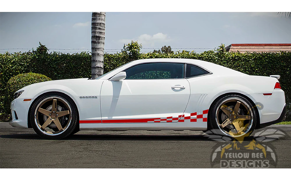 Wavy Side Stripes Graphics Vinyl Decals Compatible with Chevrolet Camaro - Image 4