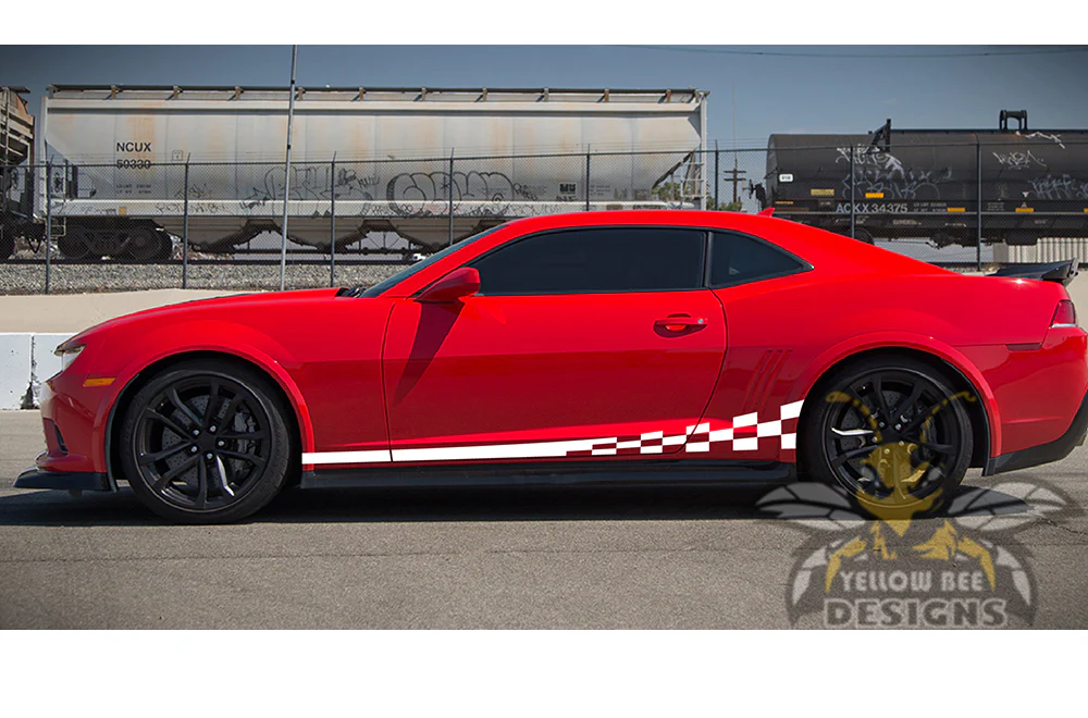 Wavy Side Stripes Graphics Vinyl Decals Compatible with Chevrolet Camaro - Image 5
