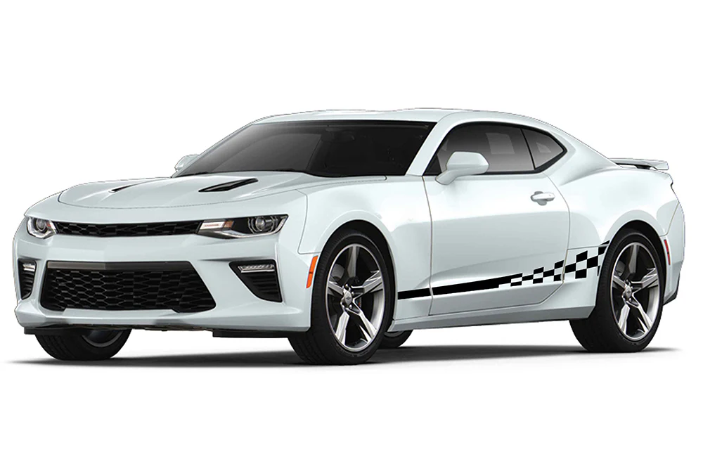 Wavy Side Stripes Graphics Vinyl Decals Compatible with Chevrolet Camaro - Image 6