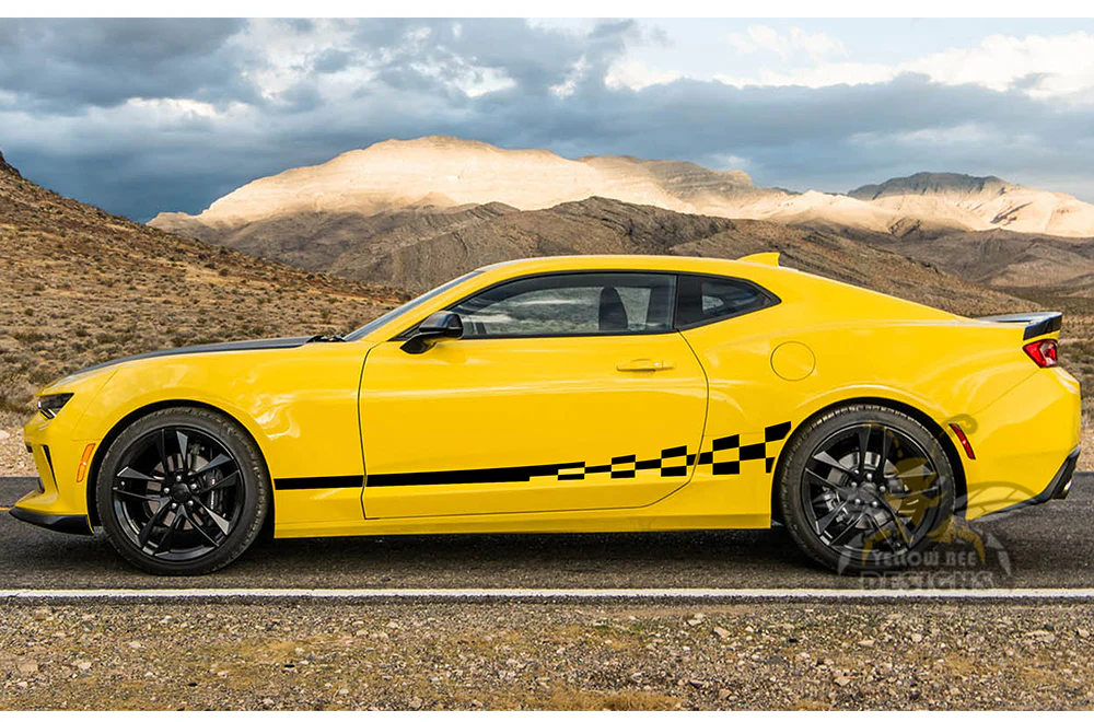 Wavy Side Stripes Graphics Vinyl Decals Compatible with Chevrolet Camaro - Image 9