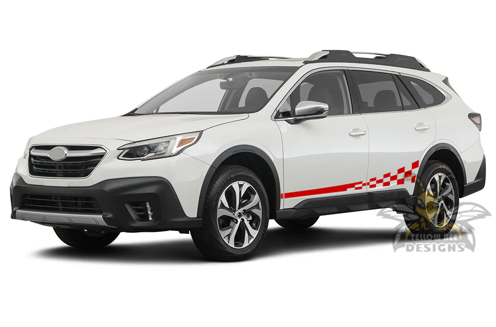 Wavy Side Stripes Graphics Vinyl Decals Compatible with Subaru Outback - Image 2