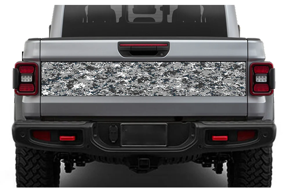 White Army Tailgate Door Decals Vinyl Compatible with Jeep JT Gladiator 4 Door (8x53 inches)