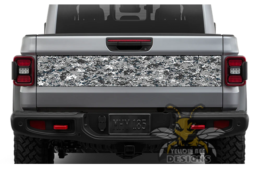 White Army Tailgate Door Decals Vinyl Compatible with Jeep JT Gladiator 4 Door (8x53 inches) - Image 2
