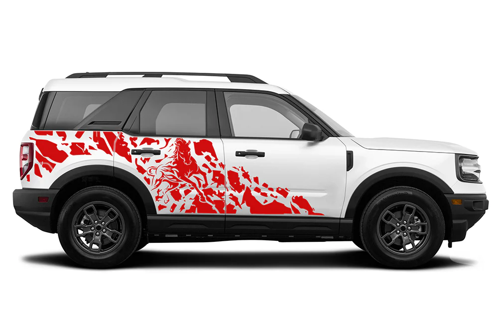 Wild Horse Side Graphics Vinyl Decals Compatible with Ford Bronco Sport - Image 3
