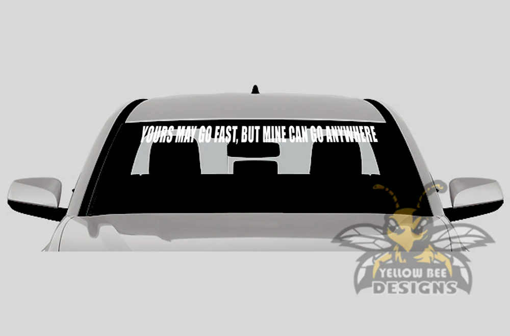 Windshield Graphics Quotes Vinyl Decal Compatible with Toyota Tacoma - Image 23