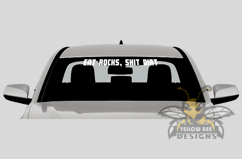 Windshield Graphics Quotes Vinyl Decal Compatible with Toyota Tacoma - Image 28