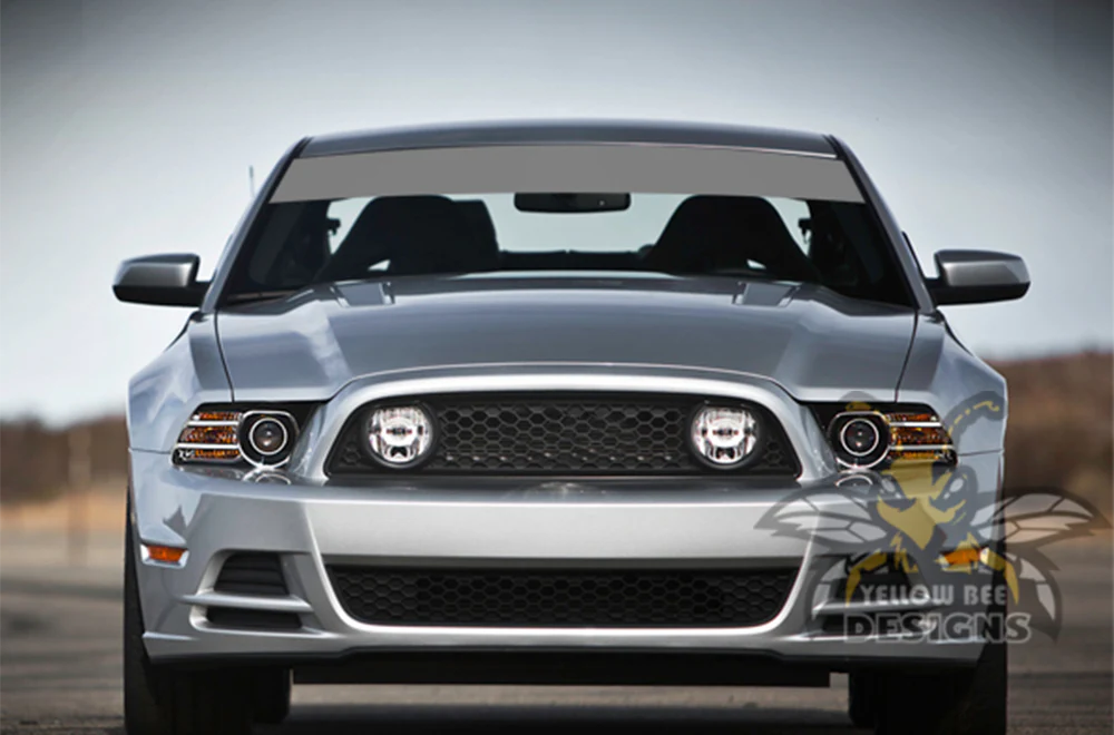 Windshield Sun Visor Decals Graphics Vinyl Decals Compatible with Ford Mustang - Image 3