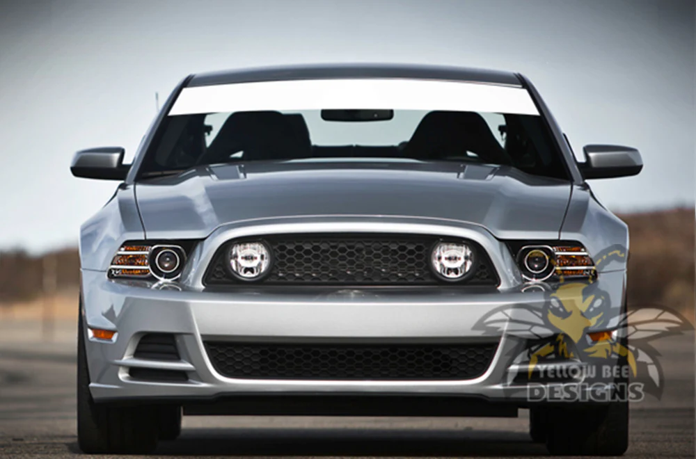Windshield Sun Visor Decals Graphics Vinyl Decals Compatible with Ford Mustang - Image 4